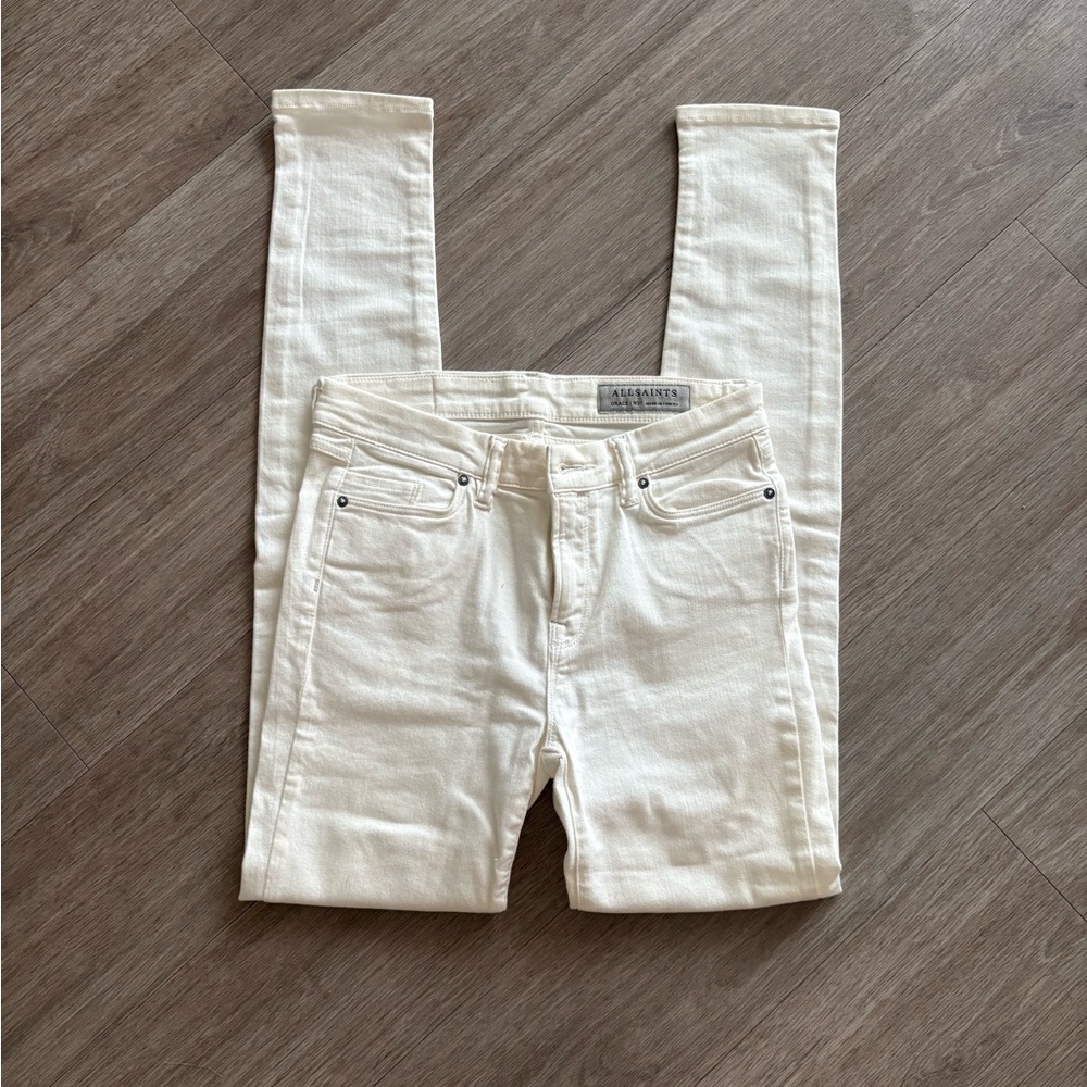 All Saints Women’s White Skinny Jeans